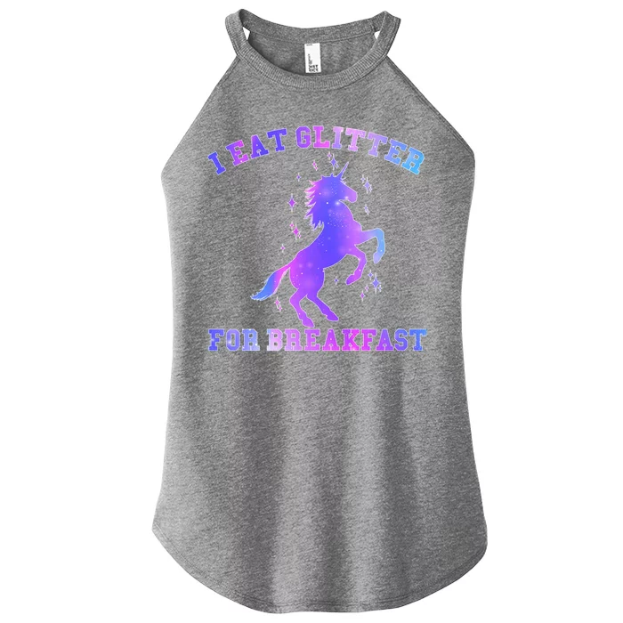 I Eat Glitter For Breakfast Women’s Perfect Tri Rocker Tank