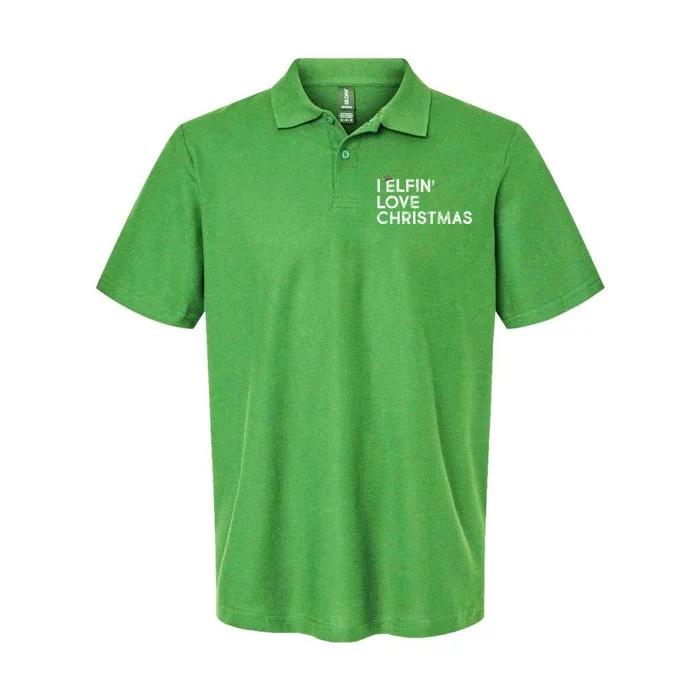 I Elfin Love Christmas Softstyle Adult Sport Polo