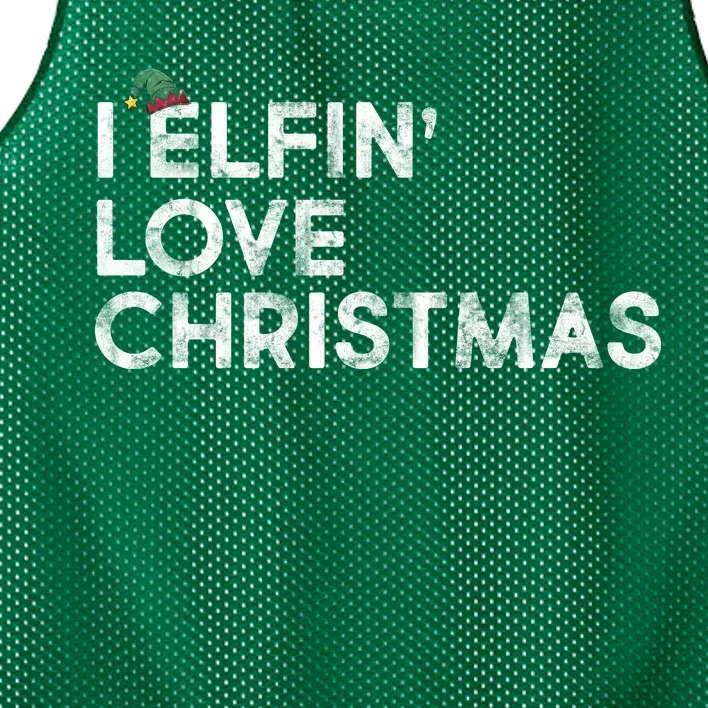 I Elfin Love Christmas Mesh Reversible Basketball Jersey Tank