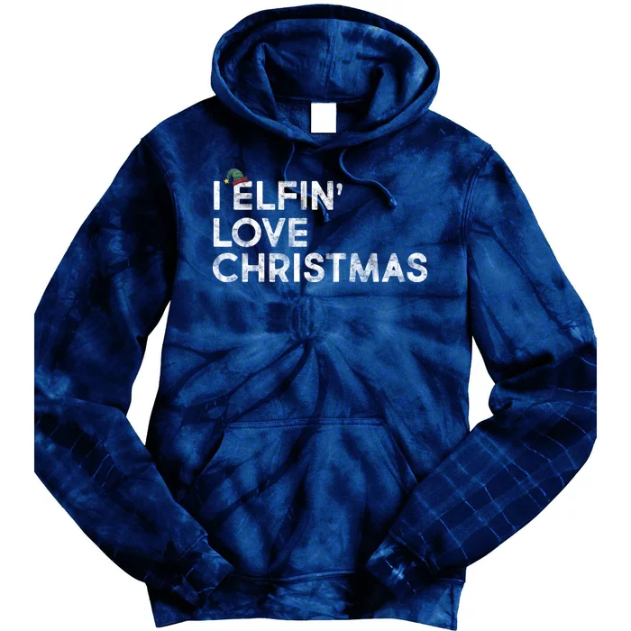 I Elfin Love Christmas Tie Dye Hoodie