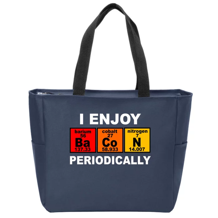 I Enjoy Bacon Periodically Zip Tote Bag