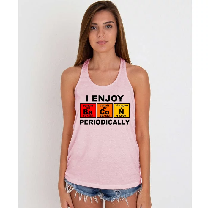 I Enjoy Bacon Periodically Women's Knotted Racerback Tank