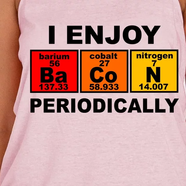 I Enjoy Bacon Periodically Women's Knotted Racerback Tank