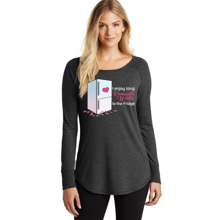 I Enjoy Long Romantic Walks To The Fridge Women's Perfect Tri Tunic Long Sleeve Shirt