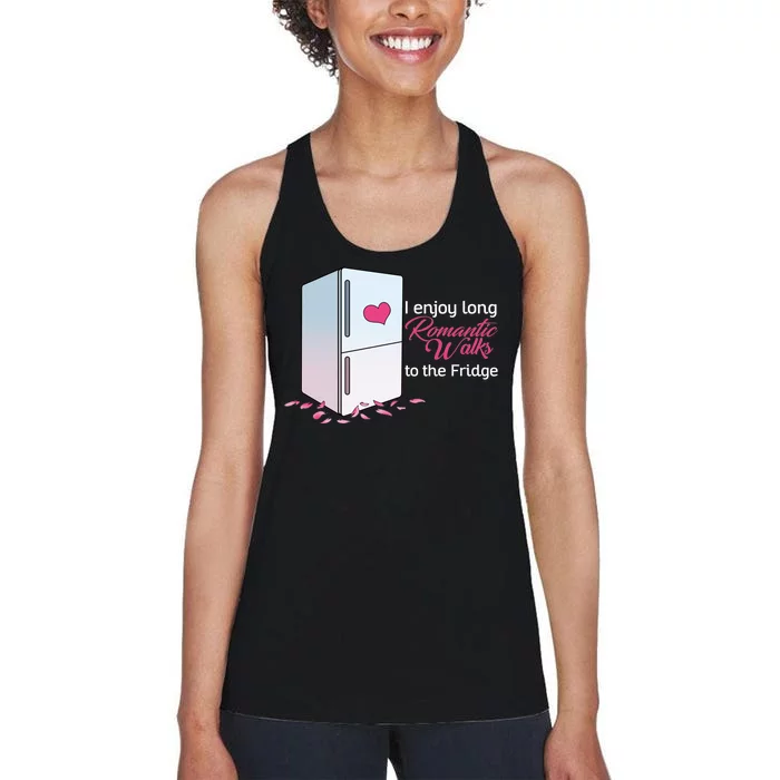 I Enjoy Long Romantic Walks To The Fridge Women's Racerback Tank