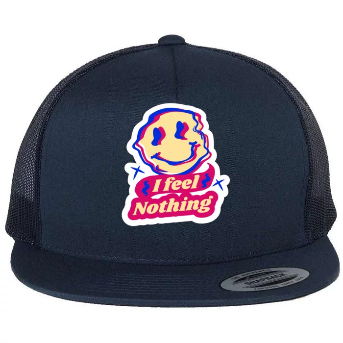 I Feel Nothing Smiley Face Flat Bill Trucker Hat