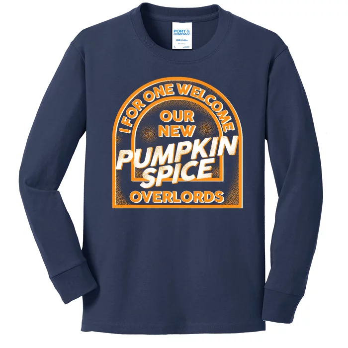 I For One Welcome Our New Pumpkin Spice Overloads Logo Kids Long Sleeve Shirt