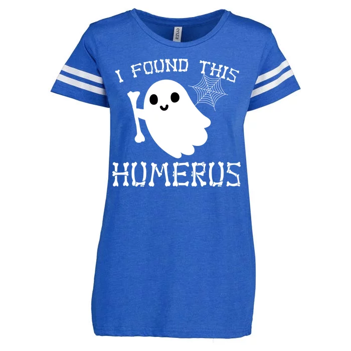 I Found This Humerus Funny Halloween Ghost Enza Ladies Jersey Football T-Shirt