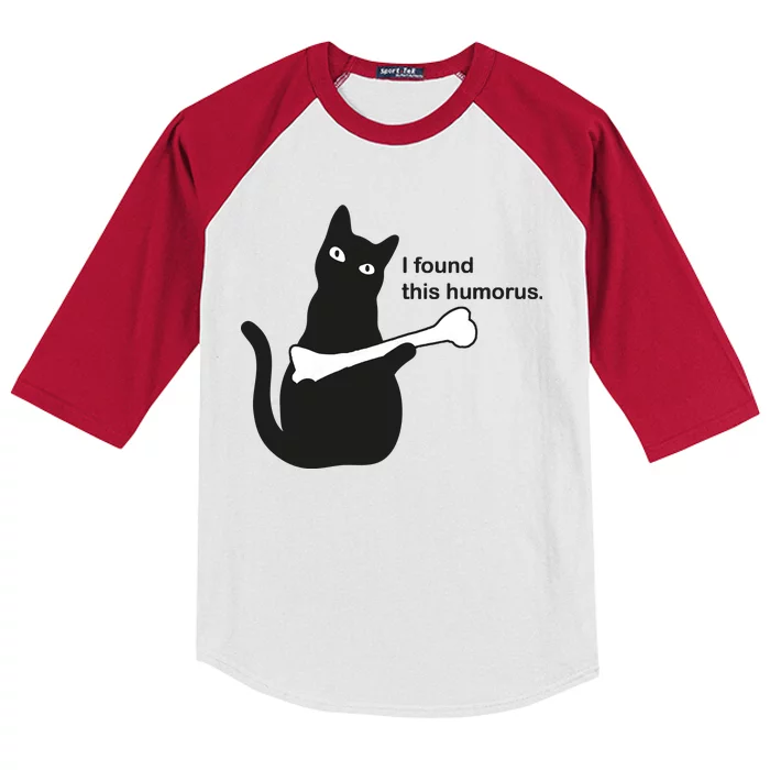 I Found This Humorous Cat Kids Colorblock Raglan Jersey