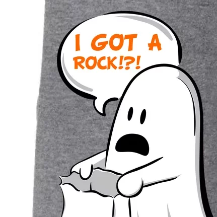 I Got A Rock!?! Halloween Ghost Trick or Treat Doggie 3-End Fleece Hoodie