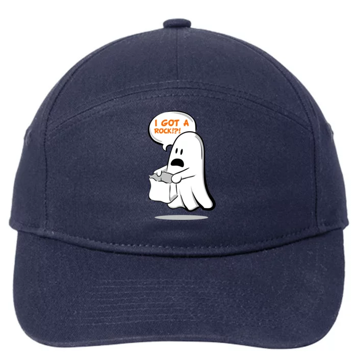 I Got A Rock!?! Halloween Ghost Trick or Treat 7-Panel Snapback Hat