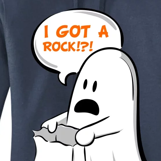 I Got A Rock!?! Halloween Ghost Trick or Treat Women's Pullover Hoodie