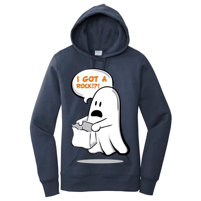 I Got A Rock!?! Halloween Ghost Trick or Treat Women's Pullover Hoodie