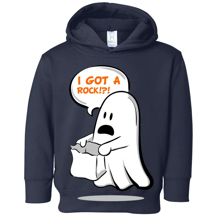 I Got A Rock!?! Halloween Ghost Trick or Treat Toddler Hoodie