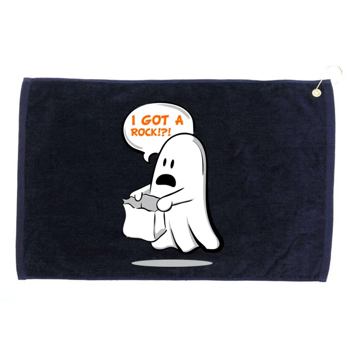 I Got A Rock!?! Halloween Ghost Trick or Treat Grommeted Golf Towel