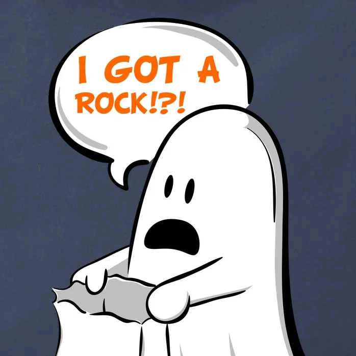 I Got A Rock!?! Halloween Ghost Trick or Treat Zip Tote Bag