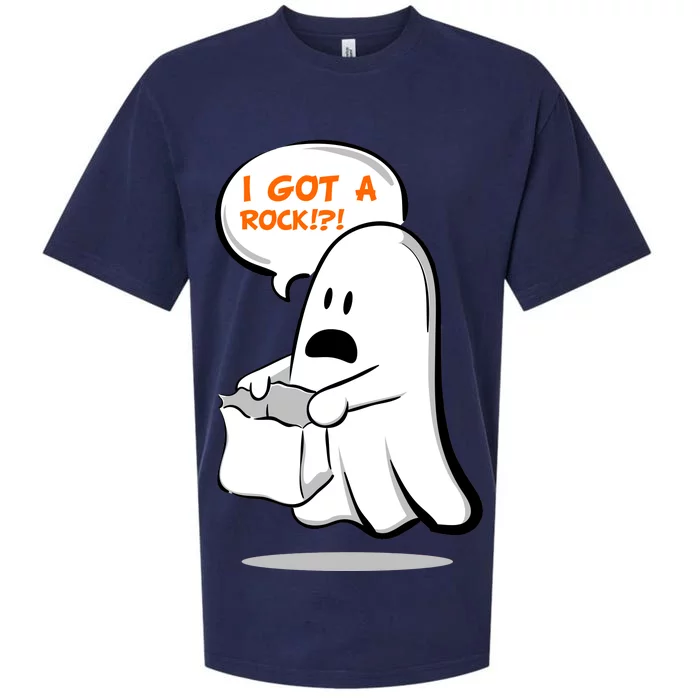 I Got A Rock!?! Halloween Ghost Trick or Treat Sueded Cloud Jersey T-Shirt