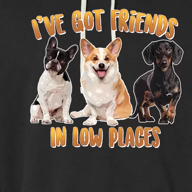 I Got Friends In Low Places Dogs Garment-Dyed Fleece Hoodie