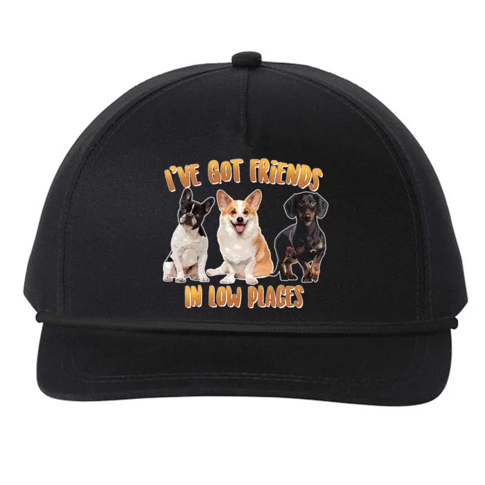 I Got Friends In Low Places Dogs Snapback Five-Panel Rope Hat