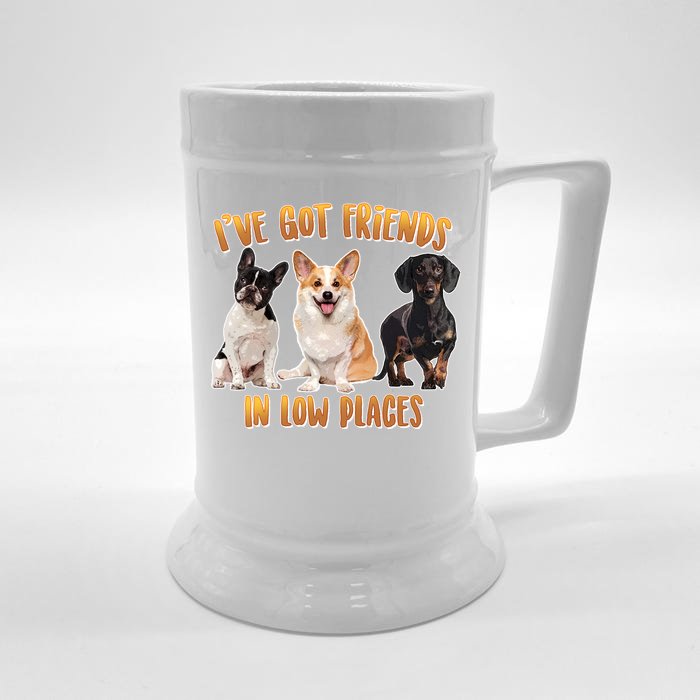 I Got Friends In Low Places Dogs Front & Back Beer Stein