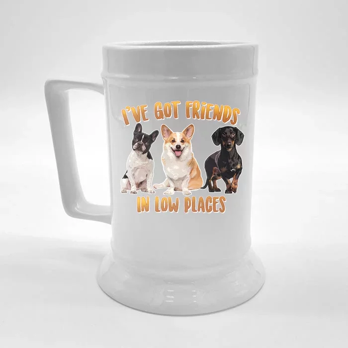 I Got Friends In Low Places Dogs Front & Back Beer Stein