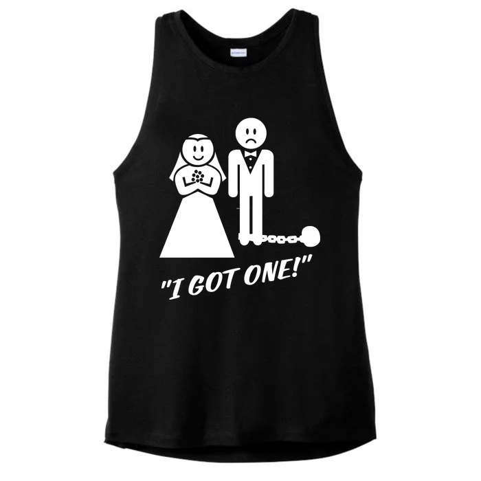 I Got One Just Married Ladies Tri-Blend Wicking Tank