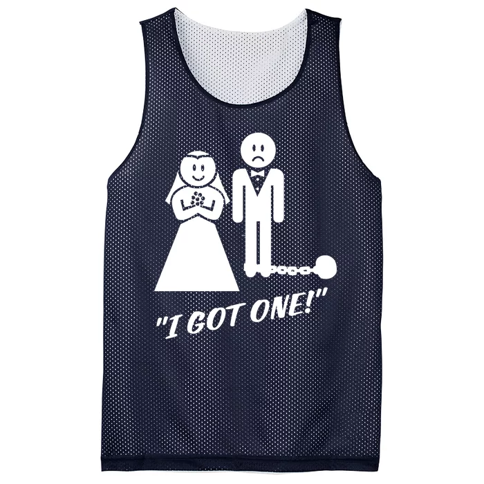 I Got One Just Married Mesh Reversible Basketball Jersey Tank