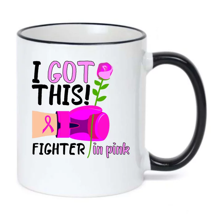 I Got This Fighter In Pink Breast Cancer Black Color Changing Mug