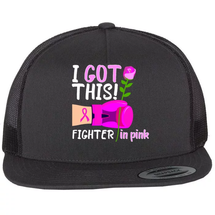 I Got This Fighter In Pink Breast Cancer Flat Bill Trucker Hat