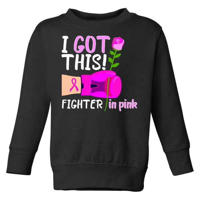 I Got This Fighter In Pink Breast Cancer Toddler Sweatshirt