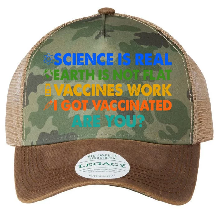 I Got Vaccinated Are You? Vaccine Shot Legacy Tie Dye Trucker Hat