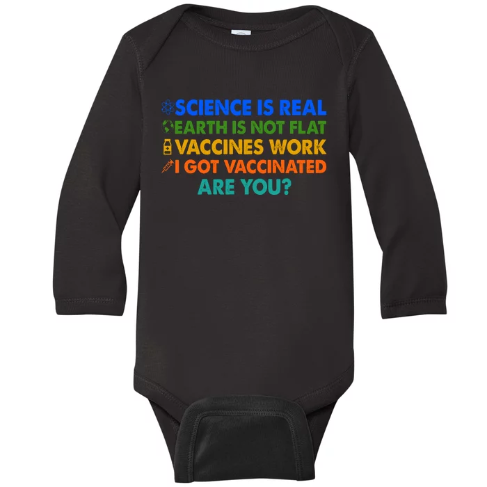 I Got Vaccinated Are You? Vaccine Shot Baby Long Sleeve Bodysuit