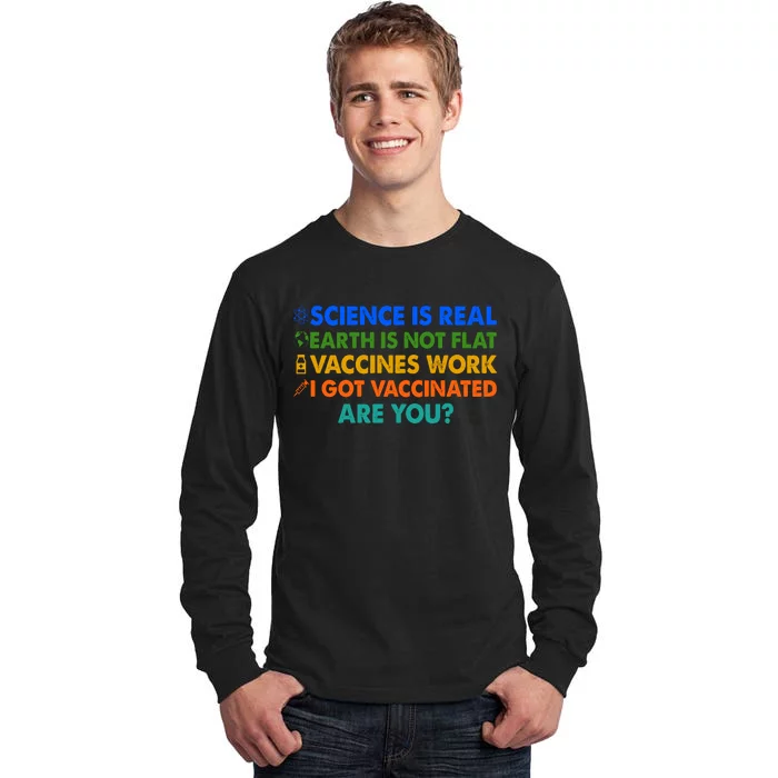 I Got Vaccinated Are You? Vaccine Shot Tall Long Sleeve T-Shirt