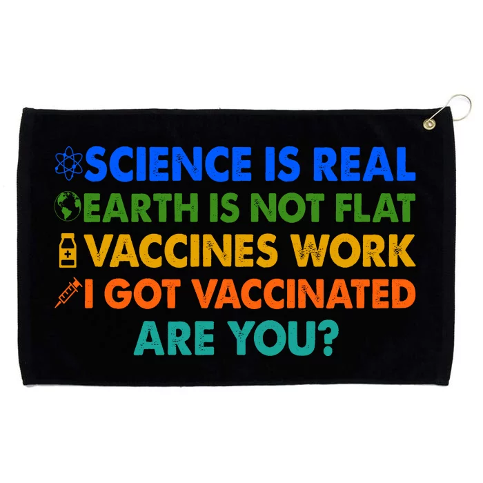 I Got Vaccinated Are You? Vaccine Shot Grommeted Golf Towel