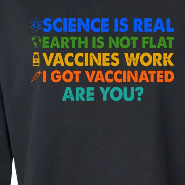 I Got Vaccinated Are You? Vaccine Shot Cropped Pullover Crew