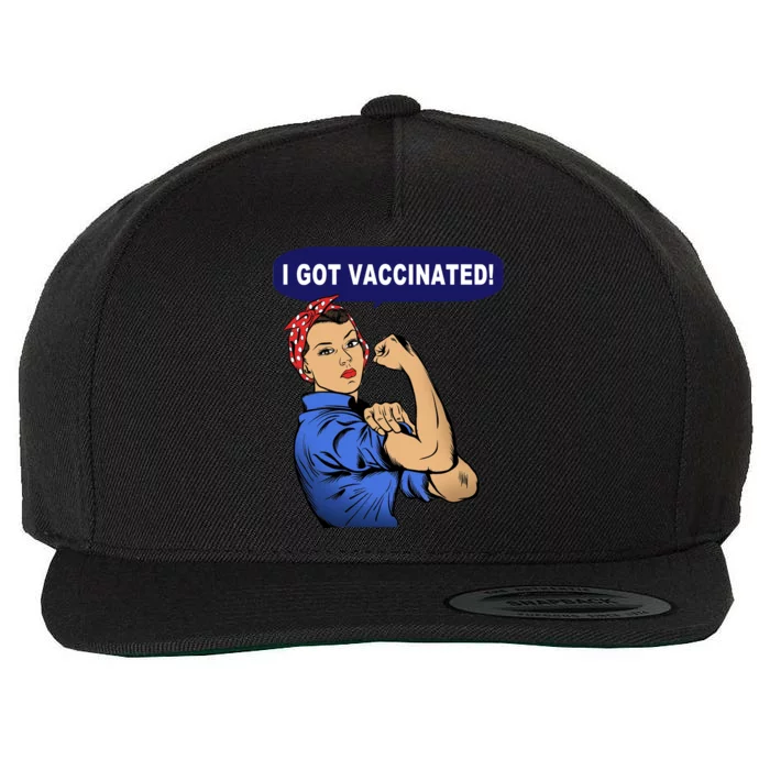 I Got Vaccinated We Can Do It Girl Wool Snapback Cap