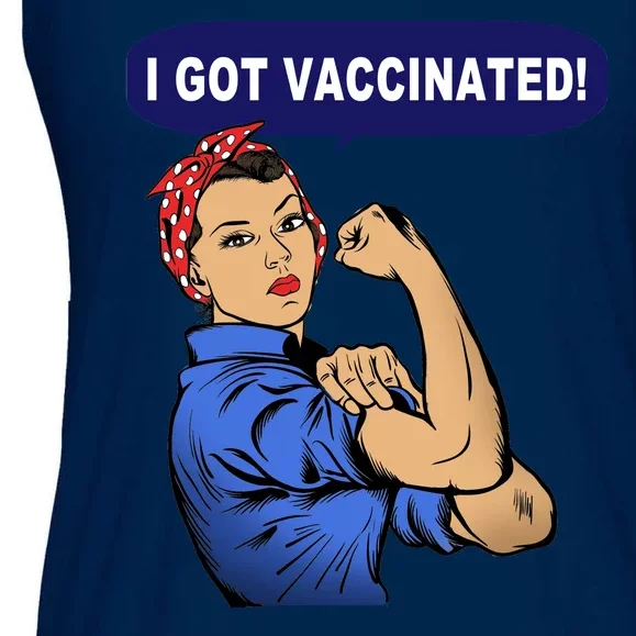 I Got Vaccinated We Can Do It Girl Ladies Essential Flowy Tank