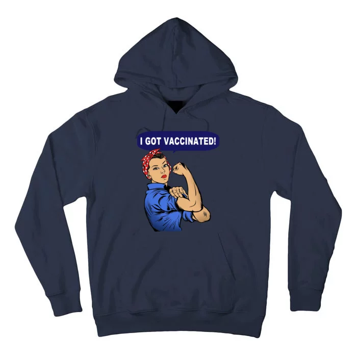 I Got Vaccinated We Can Do It Girl Tall Hoodie