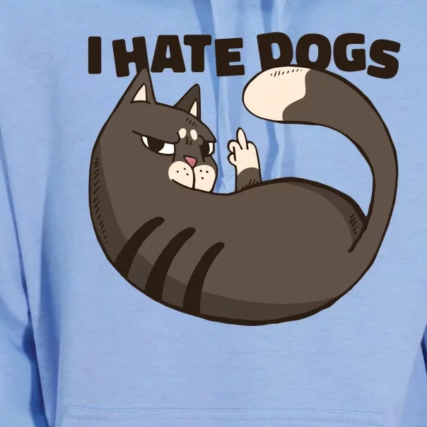 I Hate Dogs Cat Lover Funny Meme Unisex Surf Hoodie