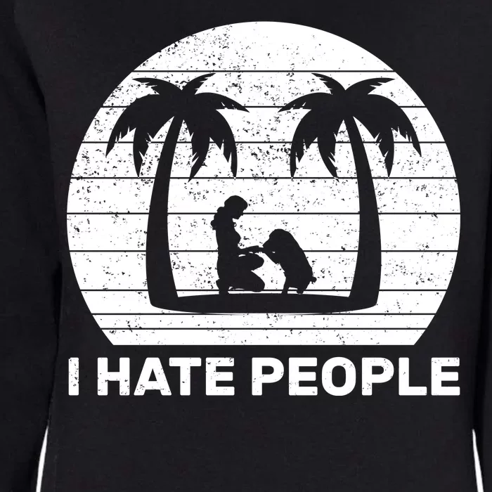 I Hate People Beach Bum Womens California Wash Sweatshirt