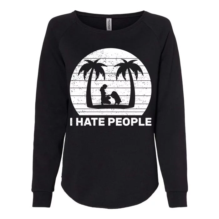 I Hate People Beach Bum Womens California Wash Sweatshirt