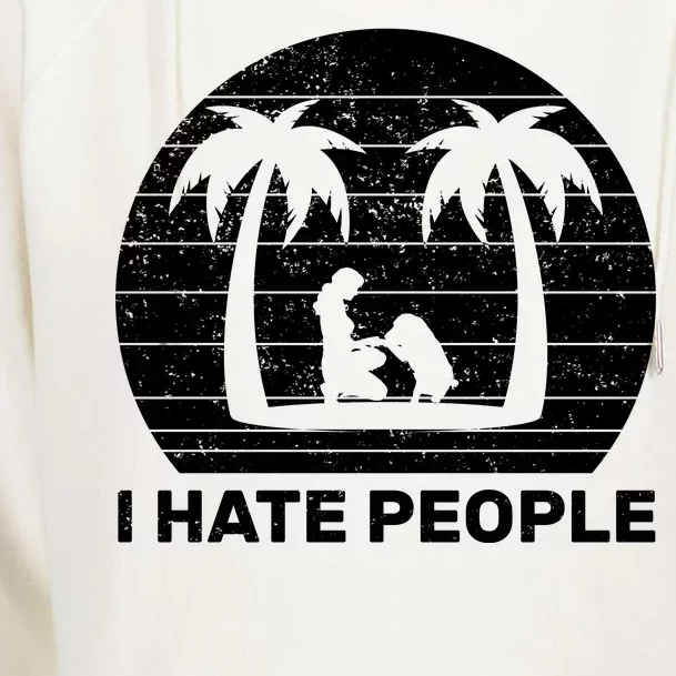 I Hate People Beach Bum Womens Funnel Neck Pullover Hood