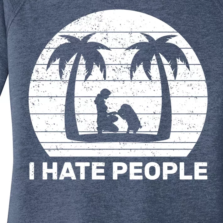 I Hate People Beach Bum Women's Perfect Tri Tunic Long Sleeve Shirt