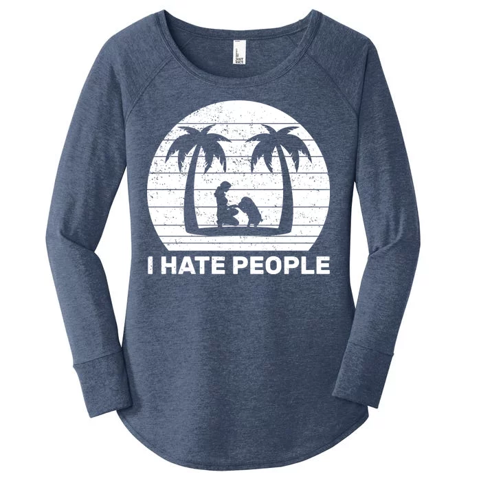 I Hate People Beach Bum Women's Perfect Tri Tunic Long Sleeve Shirt