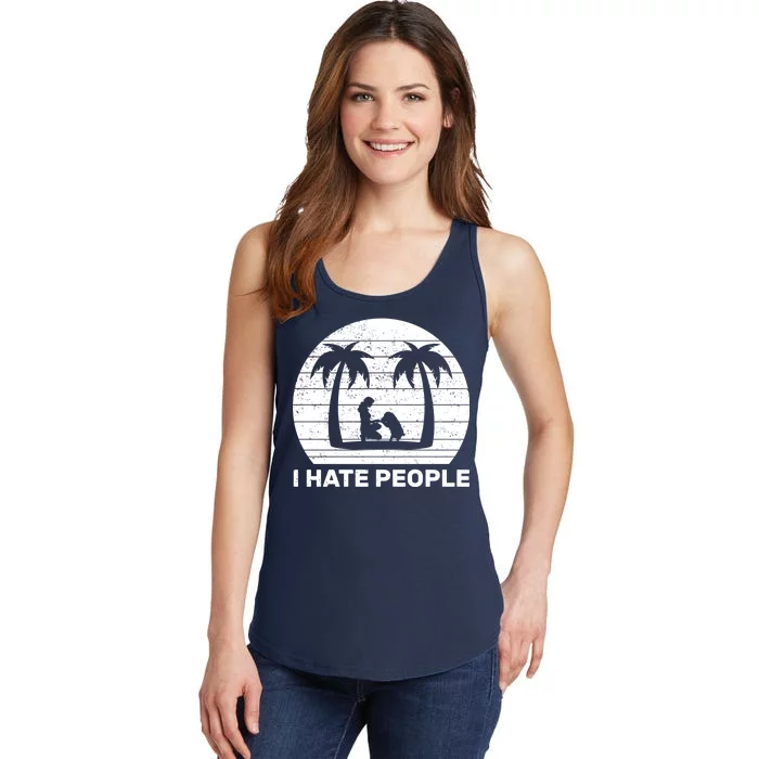 I Hate People Beach Bum Ladies Essential Tank