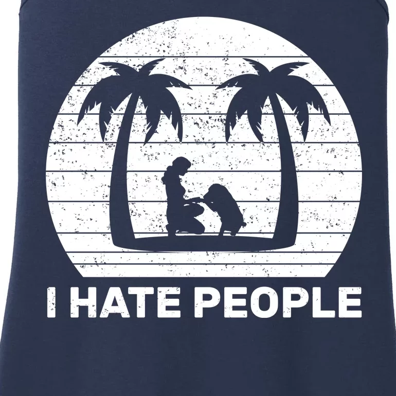 I Hate People Beach Bum Ladies Essential Tank