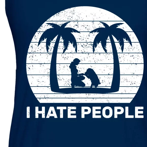 I Hate People Beach Bum Ladies Essential Flowy Tank