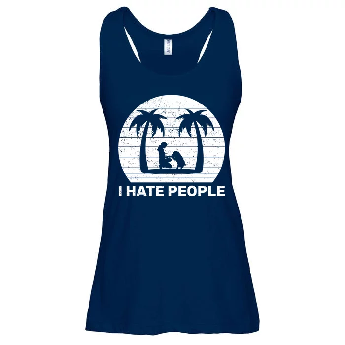 I Hate People Beach Bum Ladies Essential Flowy Tank