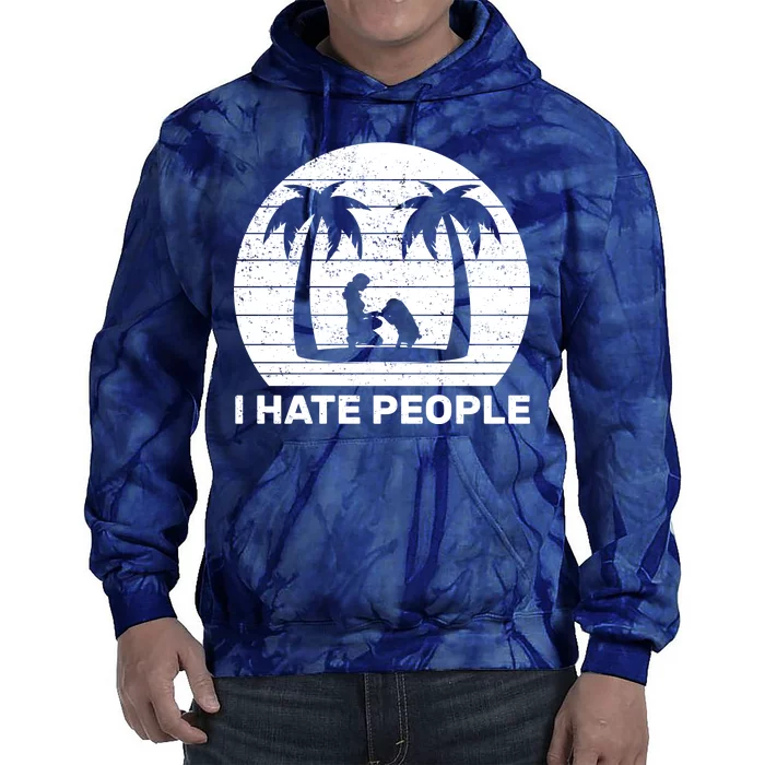 I Hate People Beach Bum Tie Dye Hoodie