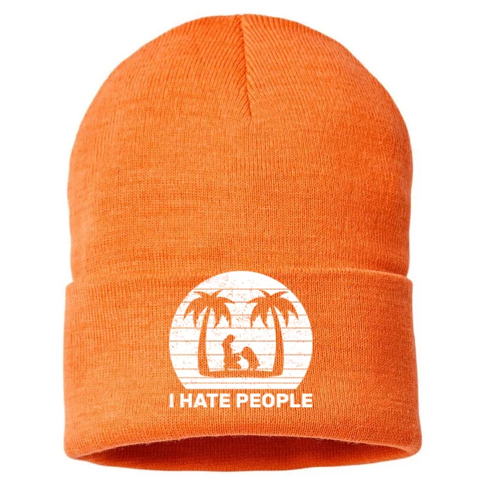 I Hate People Beach Bum Sustainable Knit Beanie